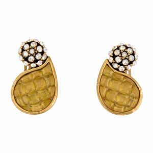 Oscar De La Renta Clip On Earrings